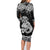 Te Reo Maori Tiki Inspired Art Family Matching Long Sleeve Bodycon Dress and Hawaiian Shirt