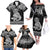 Te Reo Maori Tiki Inspired Art Family Matching Off The Shoulder Long Sleeve Dress and Hawaiian Shirt