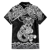 Te Reo Maori Tiki Inspired Art Family Matching Off Shoulder Short Dress and Hawaiian Shirt