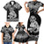 Te Reo Maori Tiki Inspired Art Family Matching Short Sleeve Bodycon Dress and Hawaiian Shirt