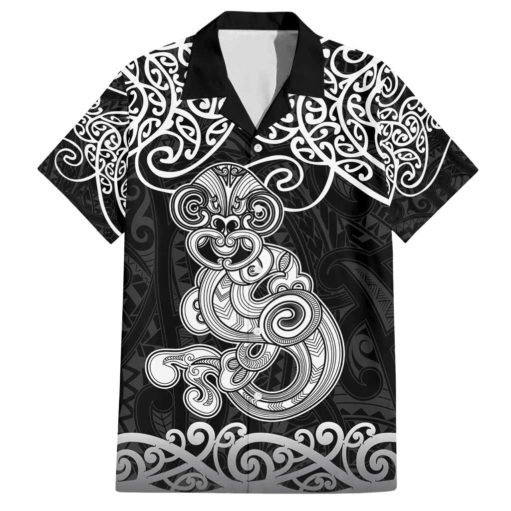 Te Reo Maori Tiki Inspired Art Family Matching Summer Maxi Dress and Hawaiian Shirt