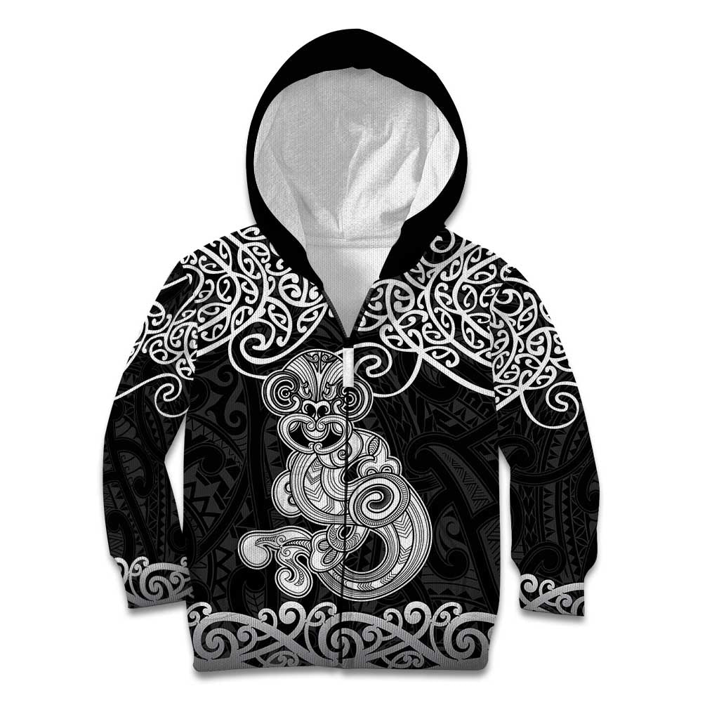 Te Reo Maori Tiki Inspired Art Kid Hoodie