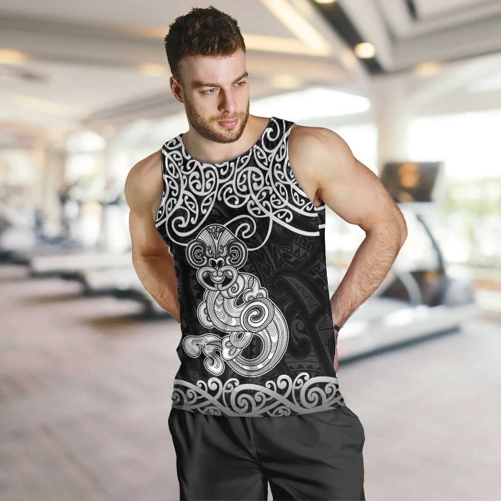 Te Reo Maori Tiki Inspired Art Men Tank Top LT9 Black - Polynesian Pride