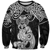 Te Reo Maori Tiki Inspired Art Sweatshirt LT9 Unisex Black - Polynesian Pride