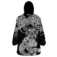 Te Reo Maori Tiki Inspired Art Wearable Blanket Hoodie LT9 - Polynesian Pride