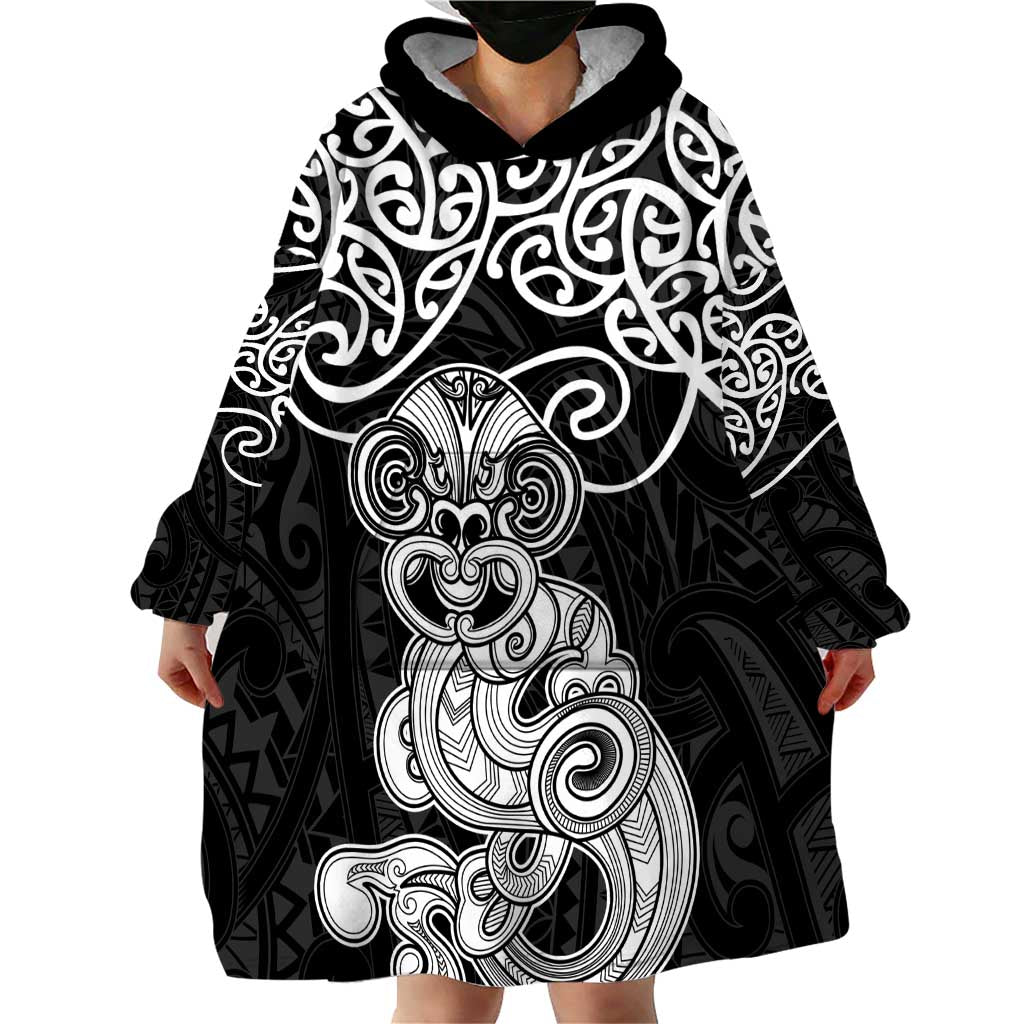 Te Reo Maori Tiki Inspired Art Wearable Blanket Hoodie LT9 - Polynesian Pride