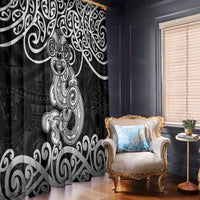 Te Reo Maori Tiki Inspired Art Window Curtain LT9 - Polynesian Pride