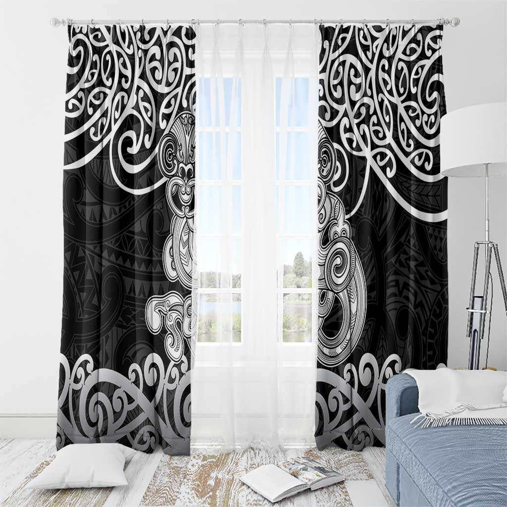Te Reo Maori Tiki Inspired Art Window Curtain LT9 - Polynesian Pride