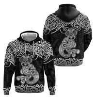 Te Reo Maori Tiki Inspired Art Zip Hoodie