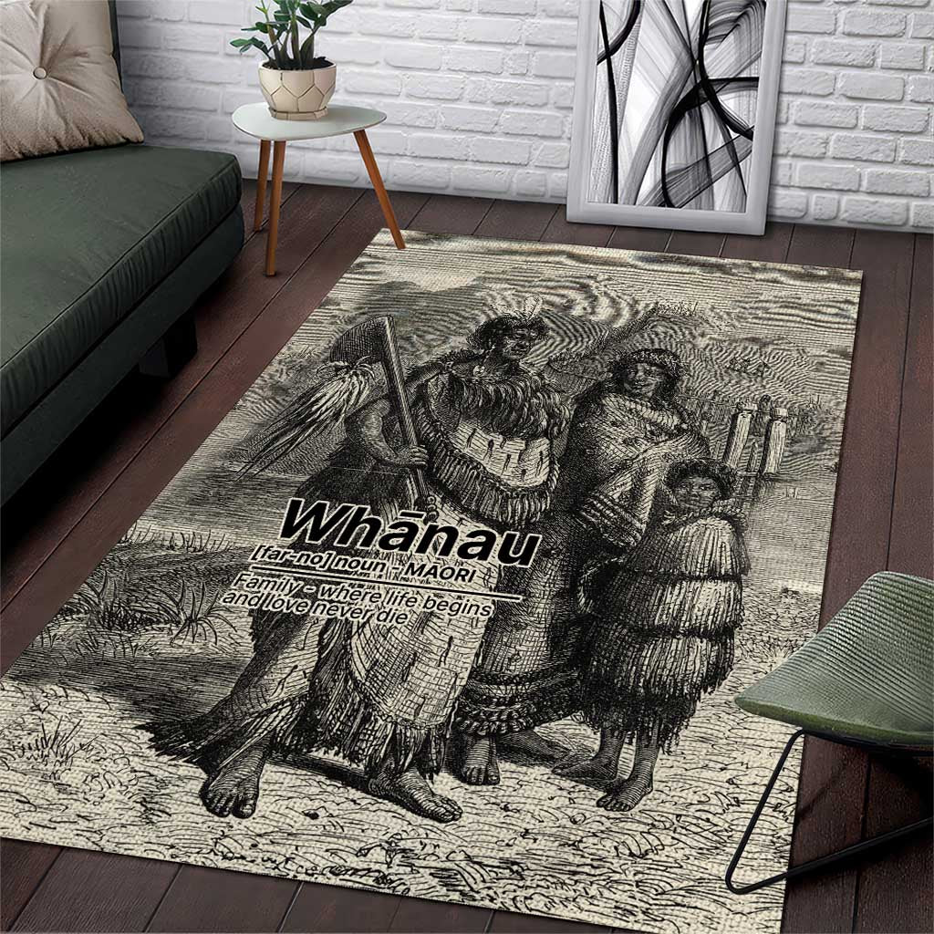 Whanau Maori Language Area Rug Te Reo Maori Inspired Art