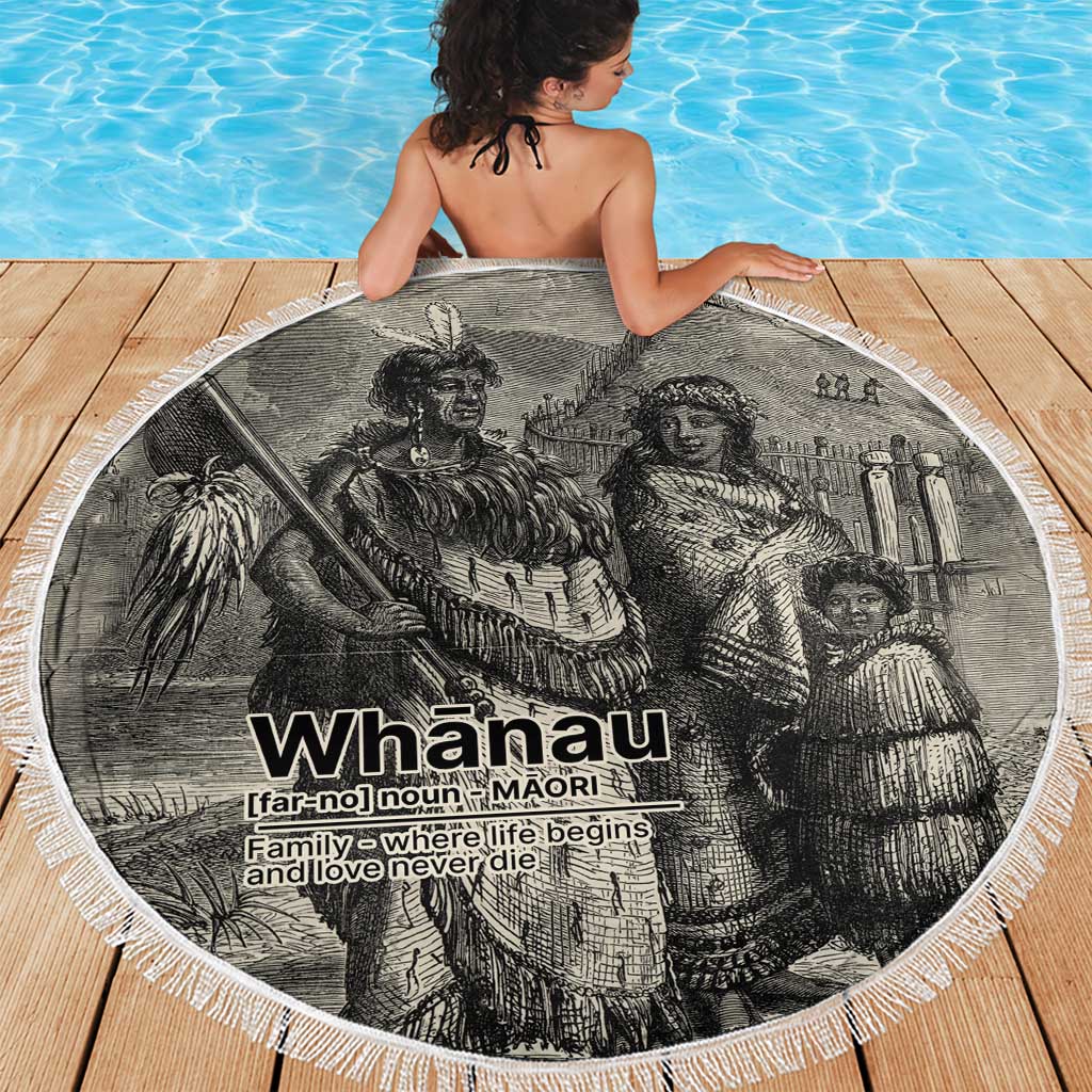 Whanau Maori Language Beach Blanket Te Reo Maori Inspired Art LT9 - Polynesian Pride