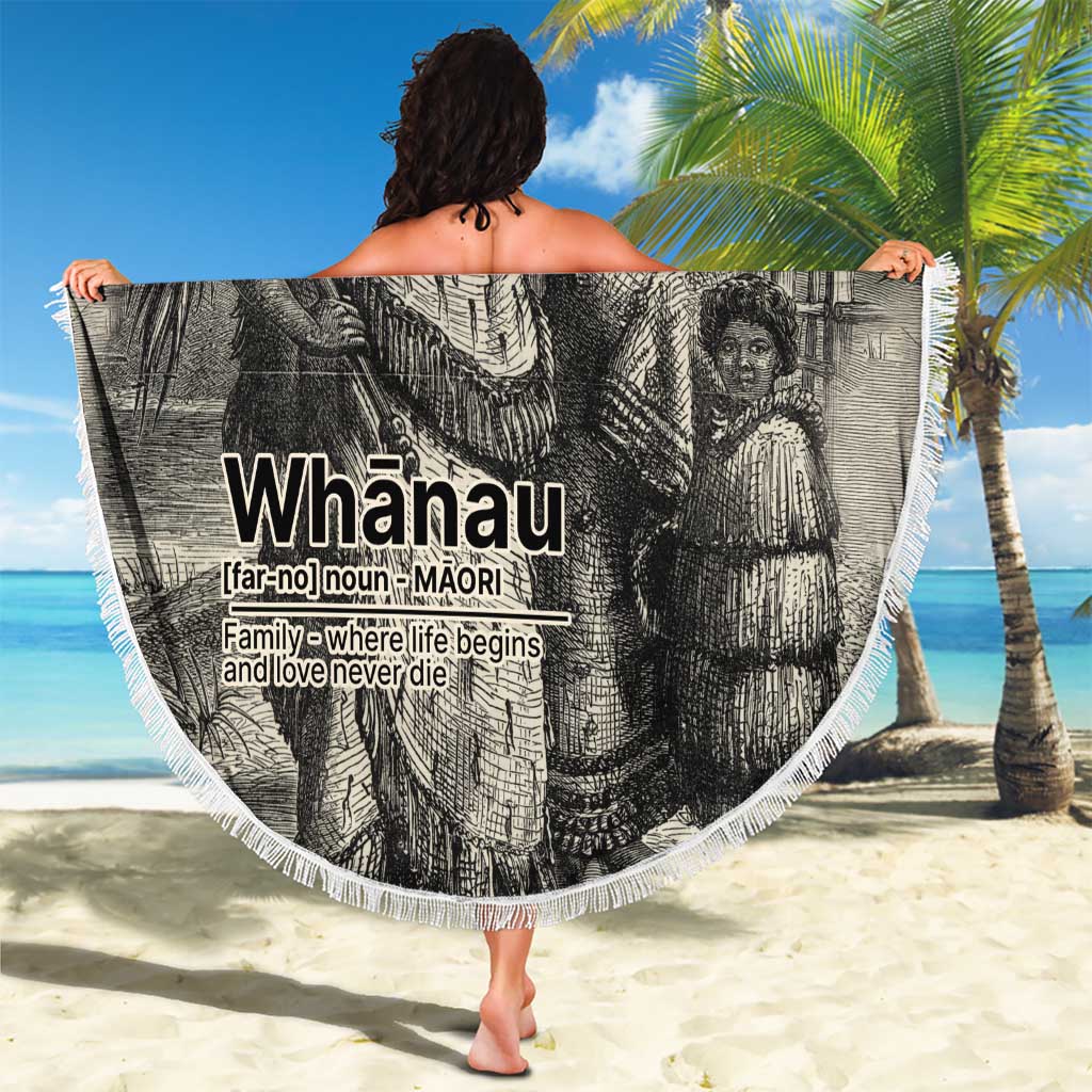 Whanau Maori Language Beach Blanket Te Reo Maori Inspired Art LT9 - Polynesian Pride