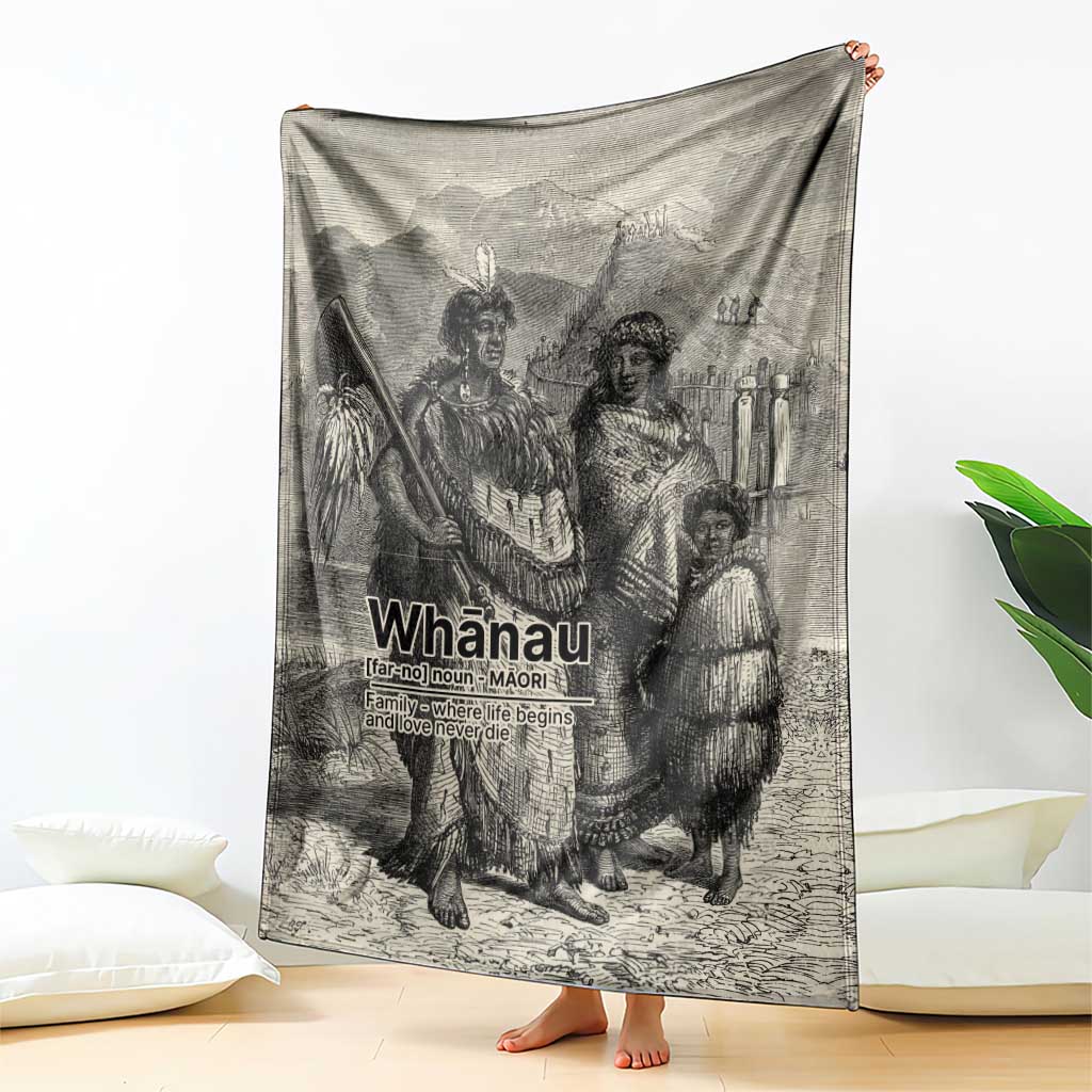 Whanau Maori Language Blanket Te Reo Maori Inspired Art LT9 - Polynesian Pride