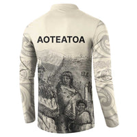 Whanau Maori Language Button Sweatshirt Te Reo Maori Inspired Art LT9 - Polynesian Pride