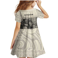 Whanau Maori Language Family Matching Mermaid Dress and Hawaiian Shirt Te Reo Maori Inspired Art