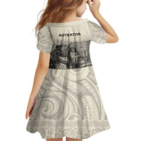 Whanau Maori Language Family Matching Off Shoulder Maxi Dress and Hawaiian Shirt Te Reo Maori Inspired Art