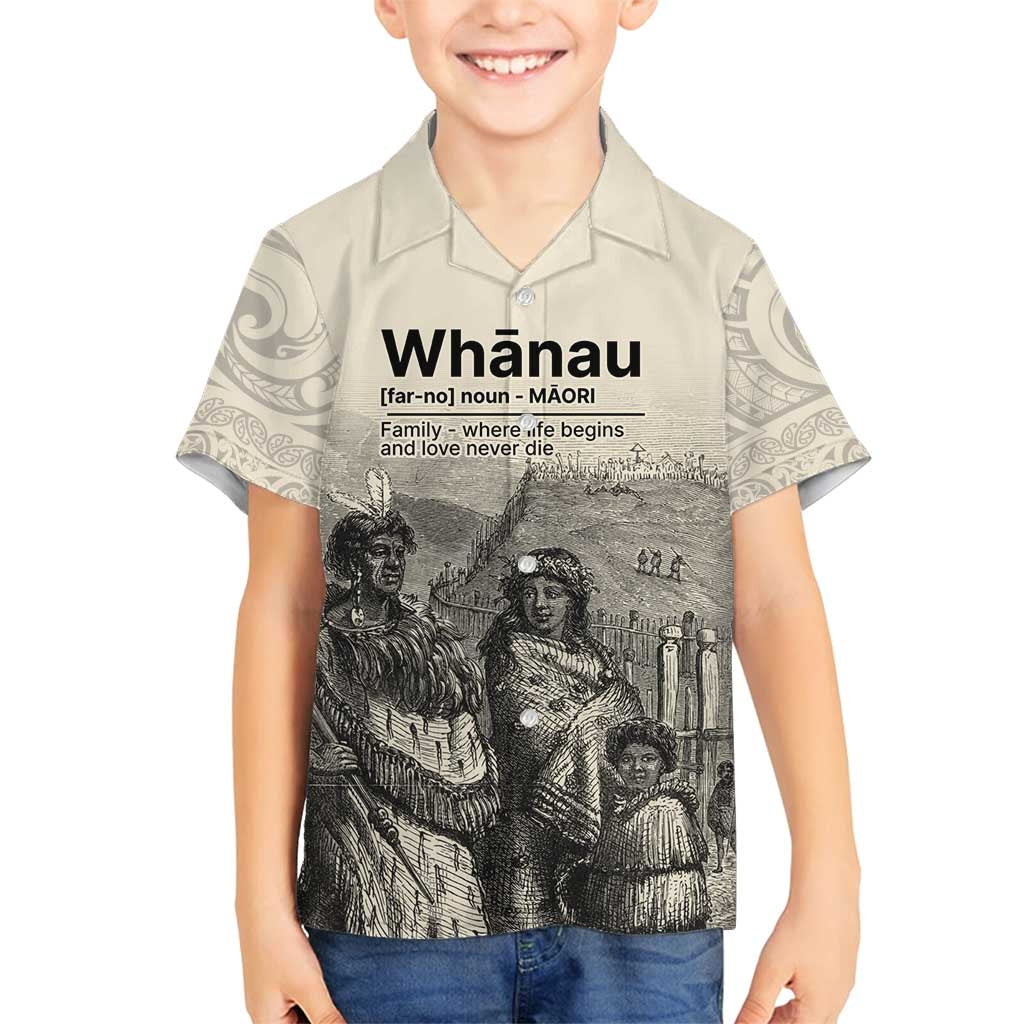 Whanau Maori Language Family Matching Off Shoulder Maxi Dress and Hawaiian Shirt Te Reo Maori Inspired Art