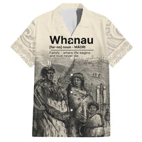 Whanau Maori Language Family Matching Puletasi and Hawaiian Shirt Te Reo Maori Inspired Art
