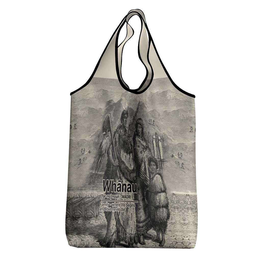 Whanau Maori Language Grocery Bag Te Reo Maori Inspired Art LT9 - Polynesian Pride