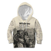 Whanau Maori Language Kid Hoodie Te Reo Maori Inspired Art