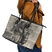 Whanau Maori Language Leather Tote Bag Te Reo Maori Inspired Art LT9 - Polynesian Pride