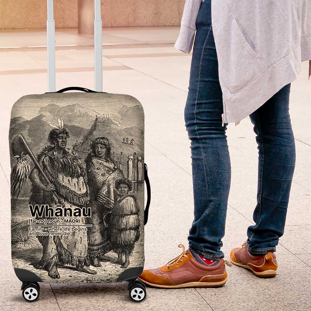 Whanau Maori Language Luggage Cover Te Reo Maori Inspired Art