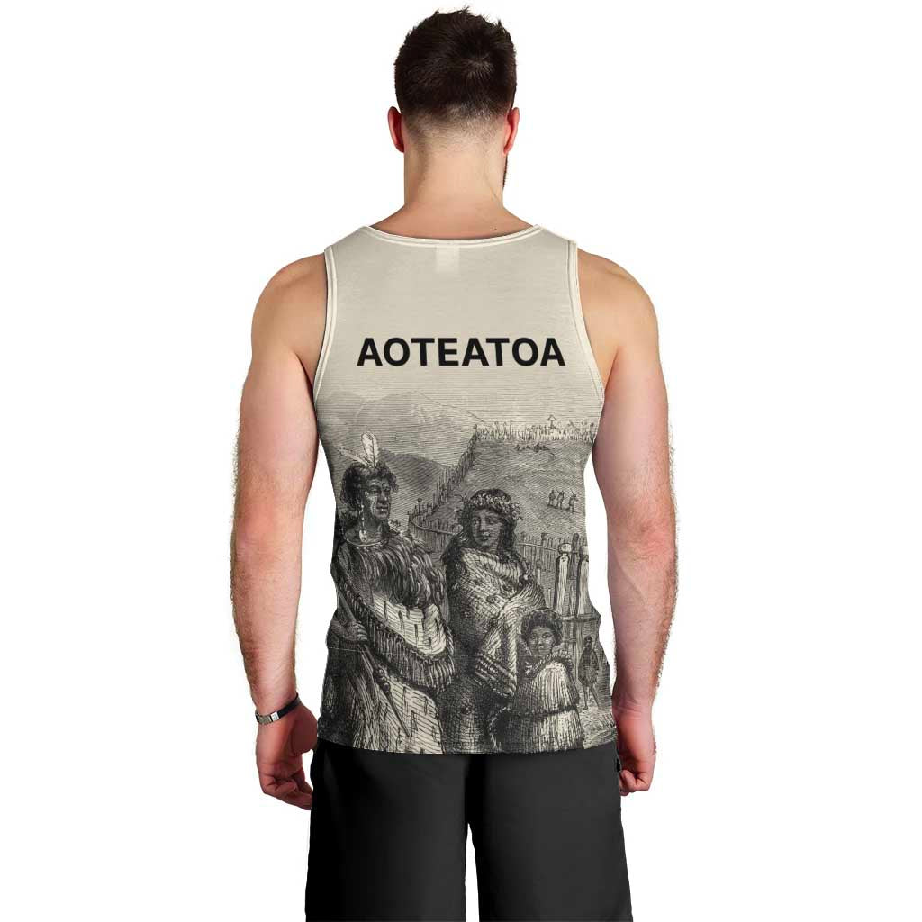 Whanau Maori Language Men Tank Top Te Reo Maori Inspired Art LT9 - Polynesian Pride