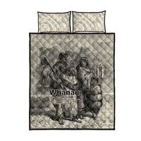 Whanau Maori Language Quilt Bed Set Te Reo Maori Inspired Art LT9 - Polynesian Pride