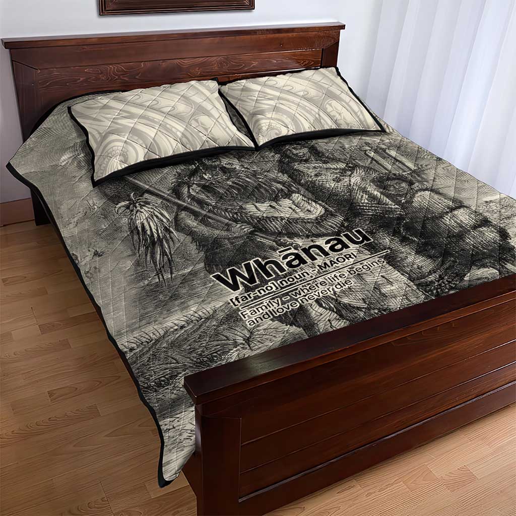 Whanau Maori Language Quilt Bed Set Te Reo Maori Inspired Art LT9 - Polynesian Pride