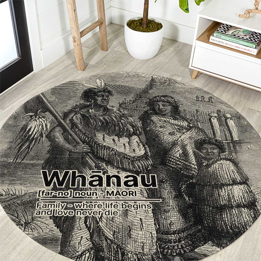 Whanau Maori Language Round Carpet Te Reo Maori Inspired Art