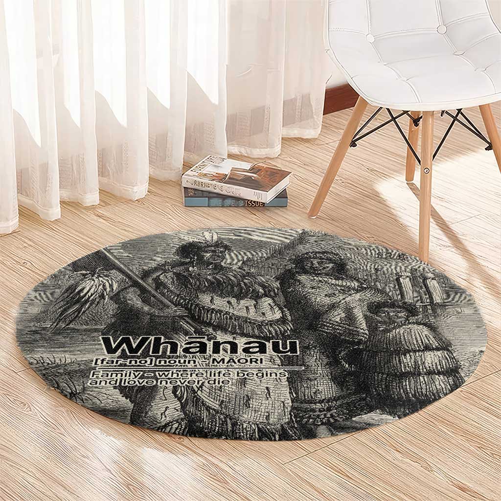 Whanau Maori Language Round Carpet Te Reo Maori Inspired Art