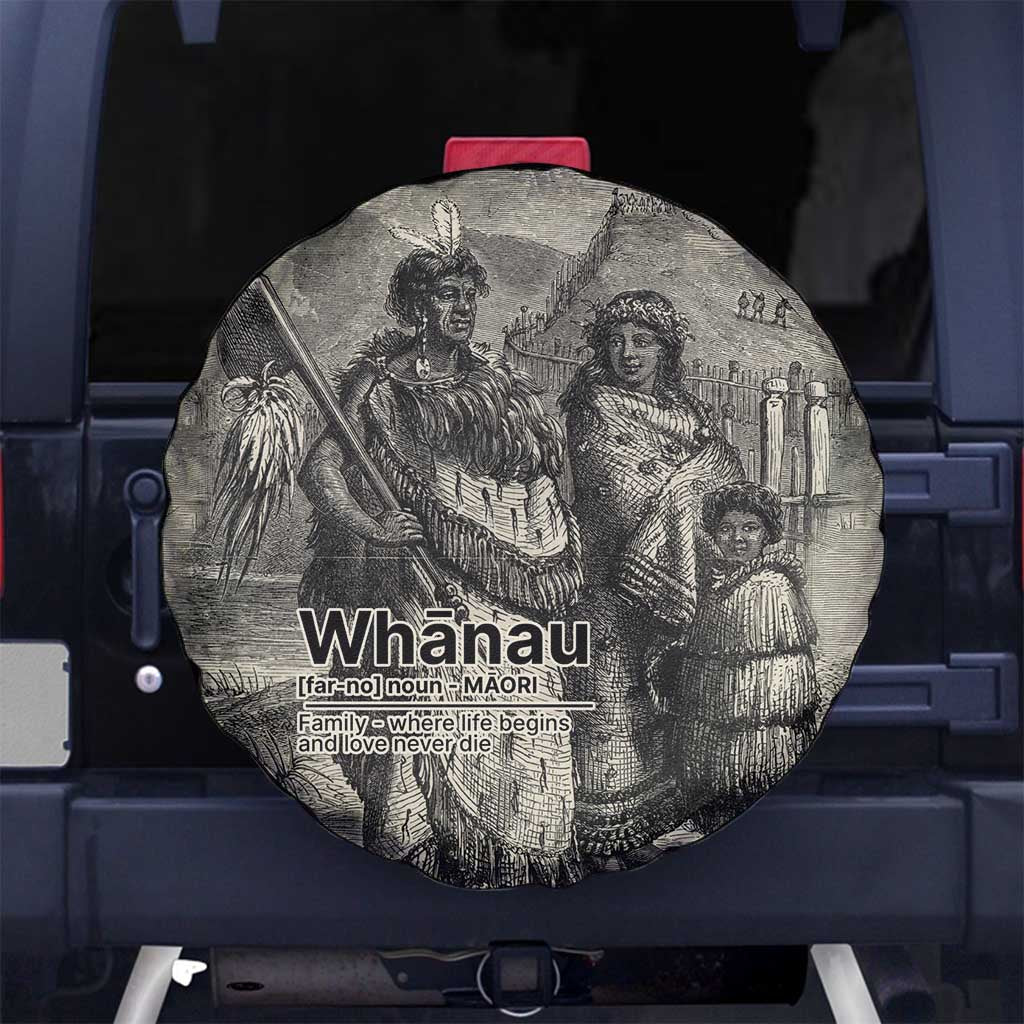 Whanau Maori Language Spare Tire Cover Te Reo Maori Inspired Art LT9 - Polynesian Pride