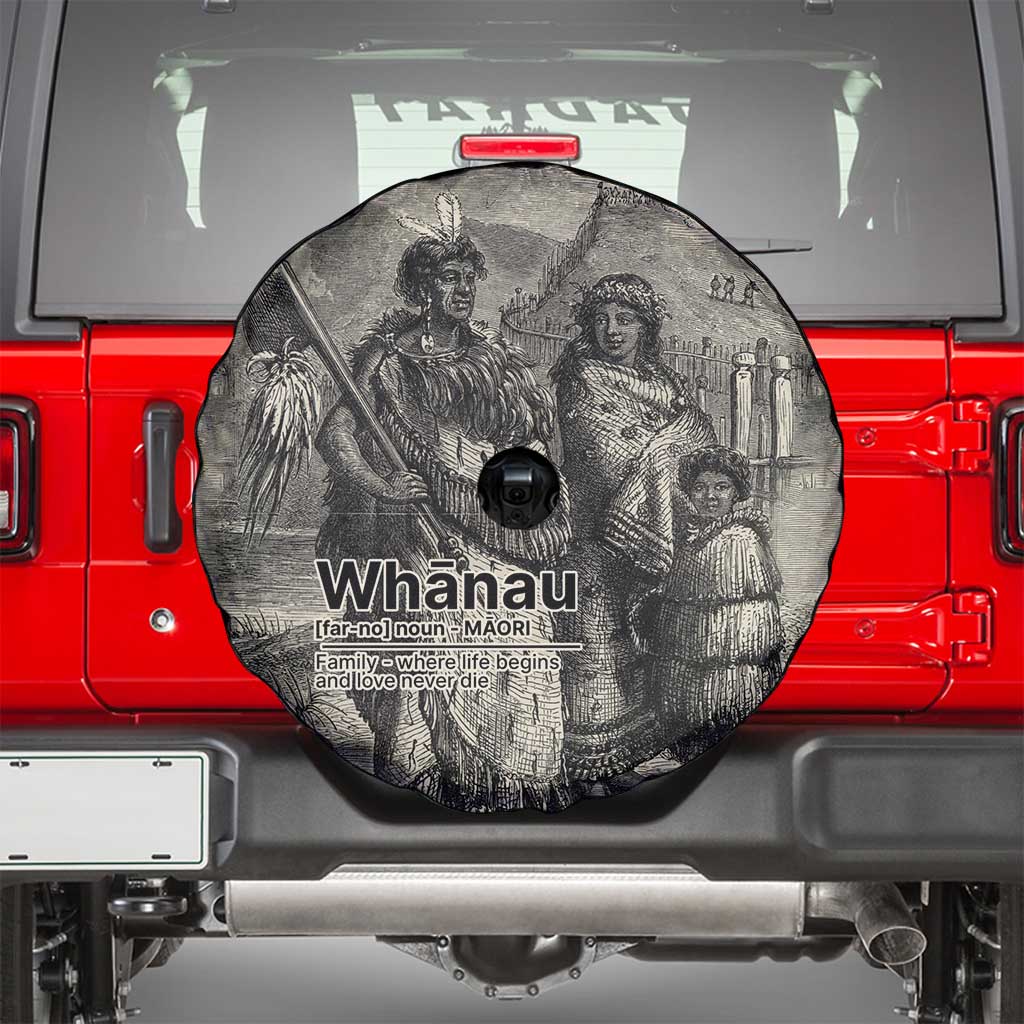 Whanau Maori Language Spare Tire Cover Te Reo Maori Inspired Art LT9 - Polynesian Pride