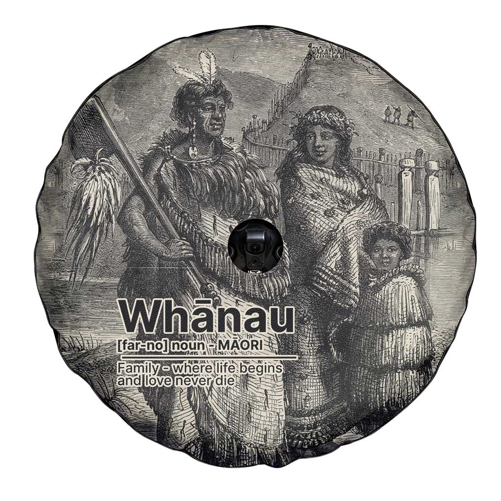 Whanau Maori Language Spare Tire Cover Te Reo Maori Inspired Art LT9 - Polynesian Pride