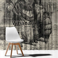Whanau Maori Language Window Curtain Te Reo Maori Inspired Art LT9 - Polynesian Pride