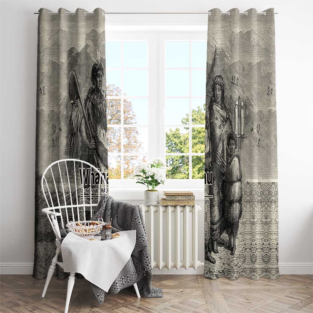 Whanau Maori Language Window Curtain Te Reo Maori Inspired Art LT9 - Polynesian Pride