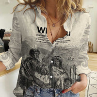 Whanau Maori Language Women Casual Shirt Te Reo Maori Inspired Art