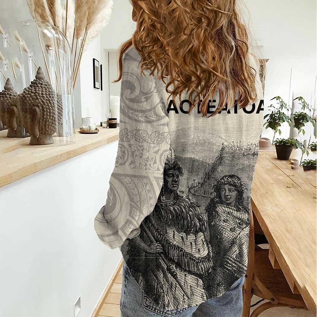 Whanau Maori Language Women Casual Shirt Te Reo Maori Inspired Art