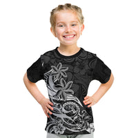 Polynesian Sunset Plumeria Kid T Shirt Pacific Island Tribal Black Style LT9 Black - Polynesian Pride