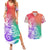 Polynesian Sunset Plumeria Couples Matching Summer Maxi Dress and Hawaiian Shirt Pacific Island Tribal Blossom Style LT9 Blossom - Polynesian Pride