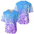 Polynesian Sunset Plumeria Baseball Jersey Pacific Island Tribal Blue Style LT9 - Polynesian Pride