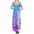 Polynesian Sunset Plumeria Summer Maxi Dress Pacific Island Tribal Blue Style LT9 - Polynesian Pride