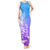 Polynesian Sunset Plumeria Tank Maxi Dress Pacific Island Tribal Blue Style LT9 Women Blue - Polynesian Pride