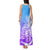 Polynesian Sunset Plumeria Tank Maxi Dress Pacific Island Tribal Blue Style LT9 - Polynesian Pride