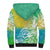Polynesian Sunset Plumeria Sherpa Hoodie Pacific Island Tribal Green Style LT9 - Polynesian Pride