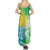 Polynesian Sunset Plumeria Summer Maxi Dress Pacific Island Tribal Green Style LT9 - Polynesian Pride