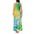 Polynesian Sunset Plumeria Tank Maxi Dress Pacific Island Tribal Green Style LT9 - Polynesian Pride