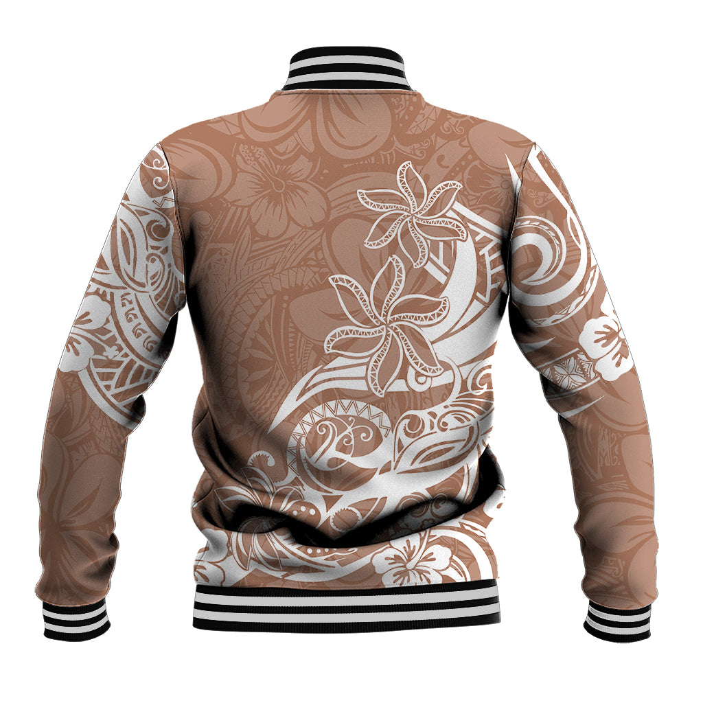 Polynesian Sunset Plumeria Baseball Jacket Pacific Island Tribal Nude Style LT9 - Polynesian Pride