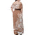 Polynesian Sunset Plumeria Off Shoulder Maxi Dress Pacific Island Tribal Nude Style LT9 - Polynesian Pride