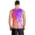 Polynesian Sunset Plumeria Men Tank Top Pacific Island Tribal Purple Style LT9 - Polynesian Pride